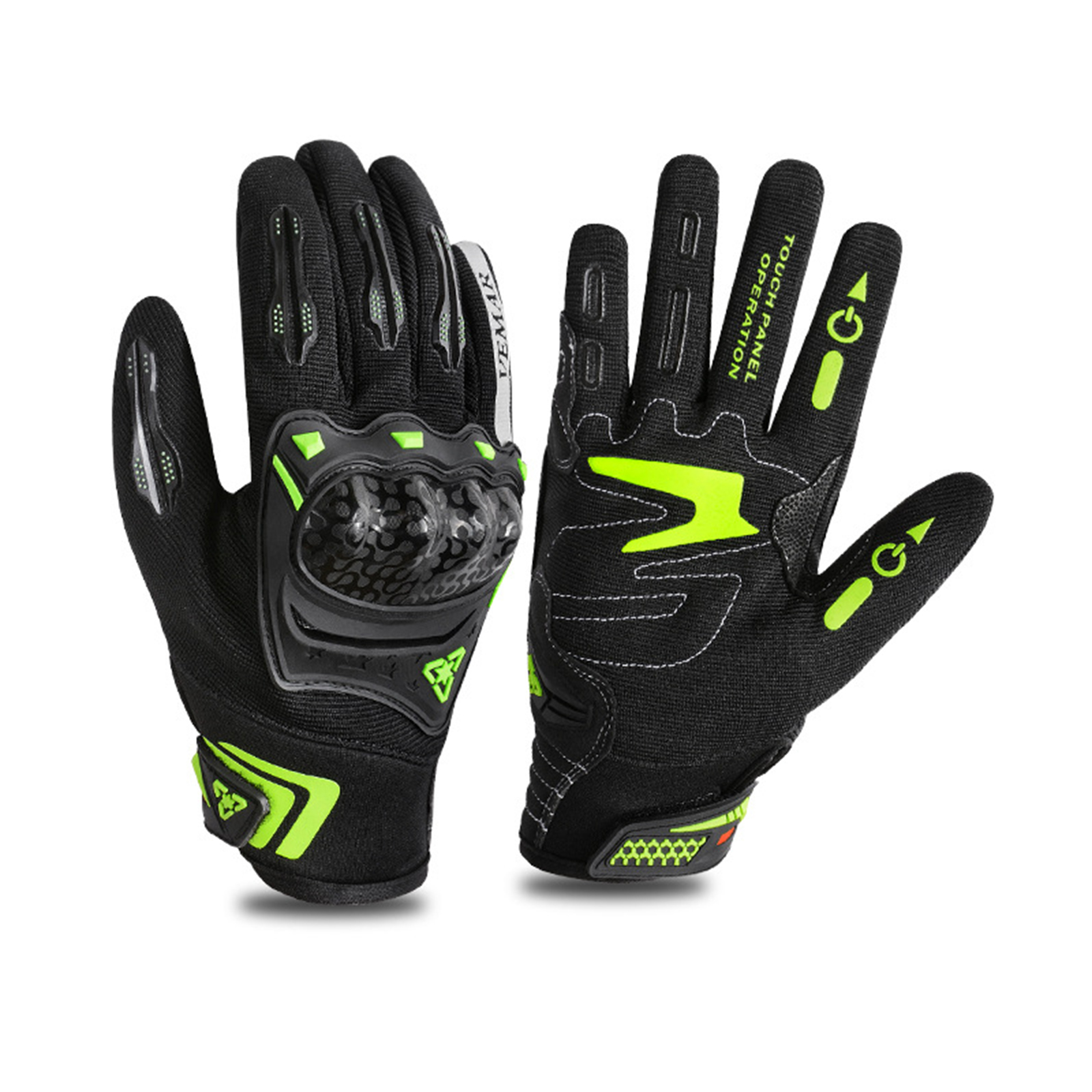 Motorcycle Gloves For Men Women Touchscreen Night Reflective Full Finger Gloves
