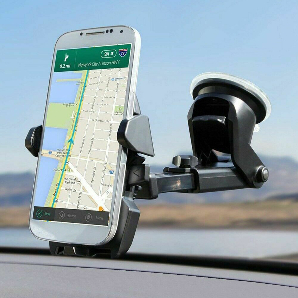 Car  Mobile  Phone  Holder Suction Cup Type Universal Navigation Bracket 360 Degree Swivel Ball Joint Snap-in Type Driving Support black