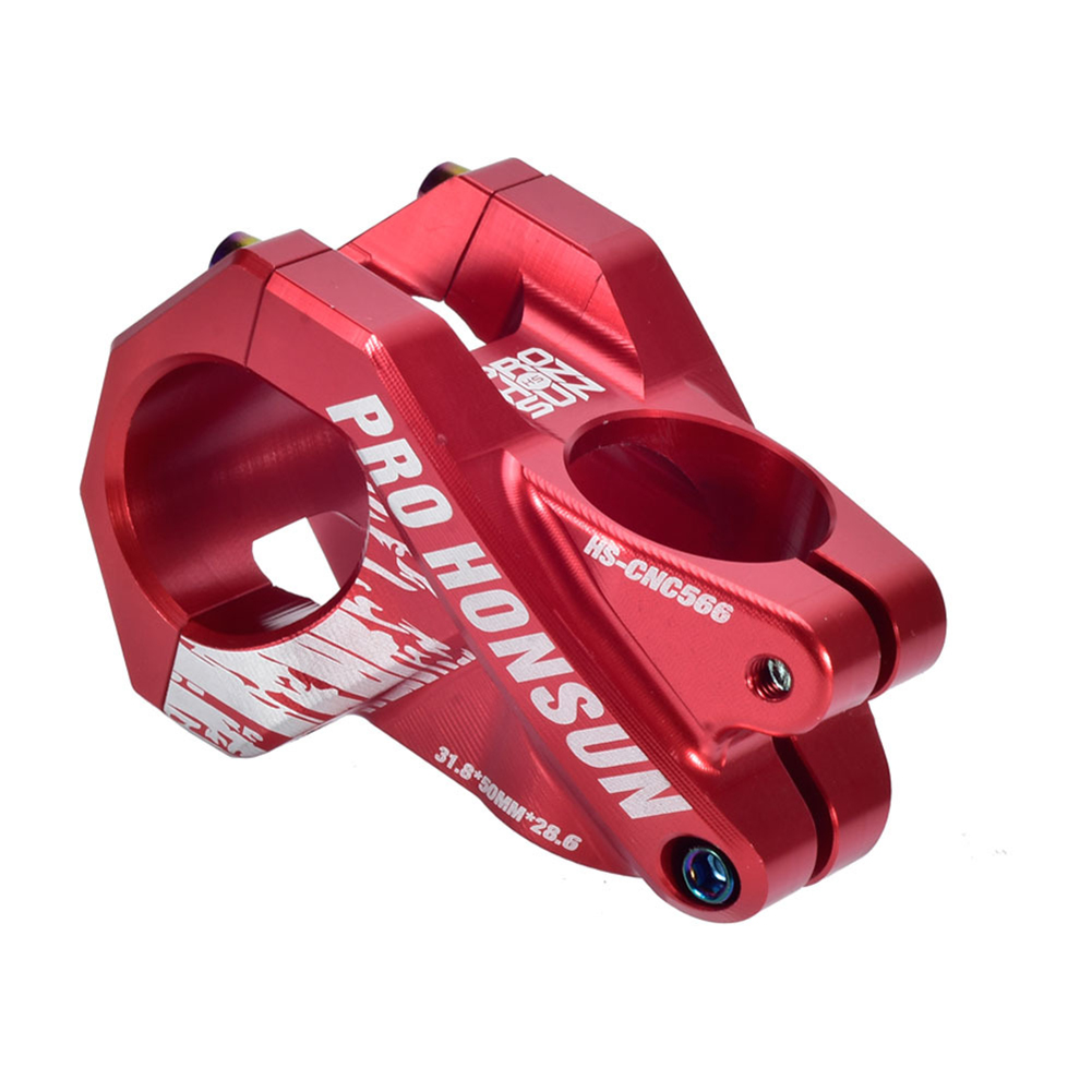 Wholesale Colorful Bike Stem 28.6mm*31.8mm Hollow Short Stem Cnc Mountain Bicycle Handlebar Stem