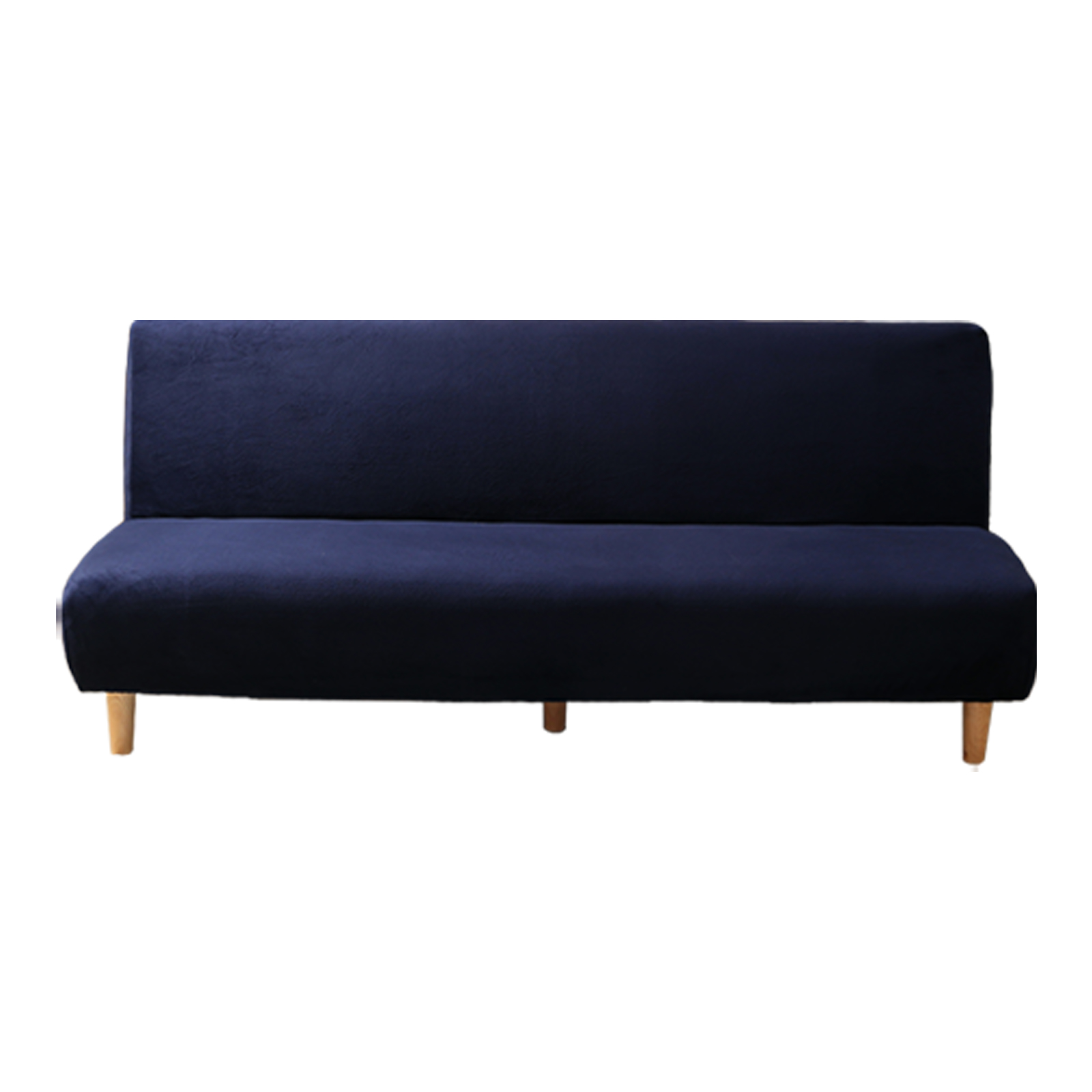 Plush Stretch Sofa Covers Couch Cover Non-slip Sofa Slipcover Furniture Protector For Pets Kids Dog (without Arms) navy blue S