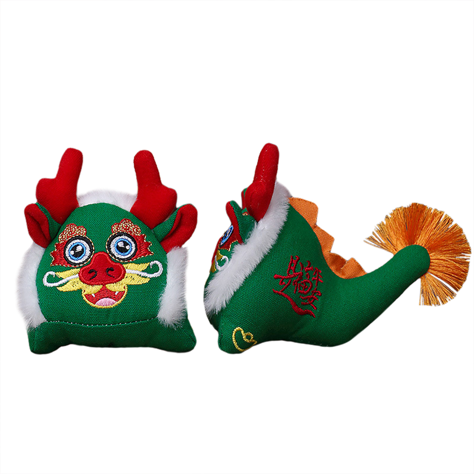 Cartoon Dragon Plush Doll Chinese Dragon Plush Toys Soft Stuffed Anime Animal Plushies For New Years Gifts Home Decor A green 12cm
