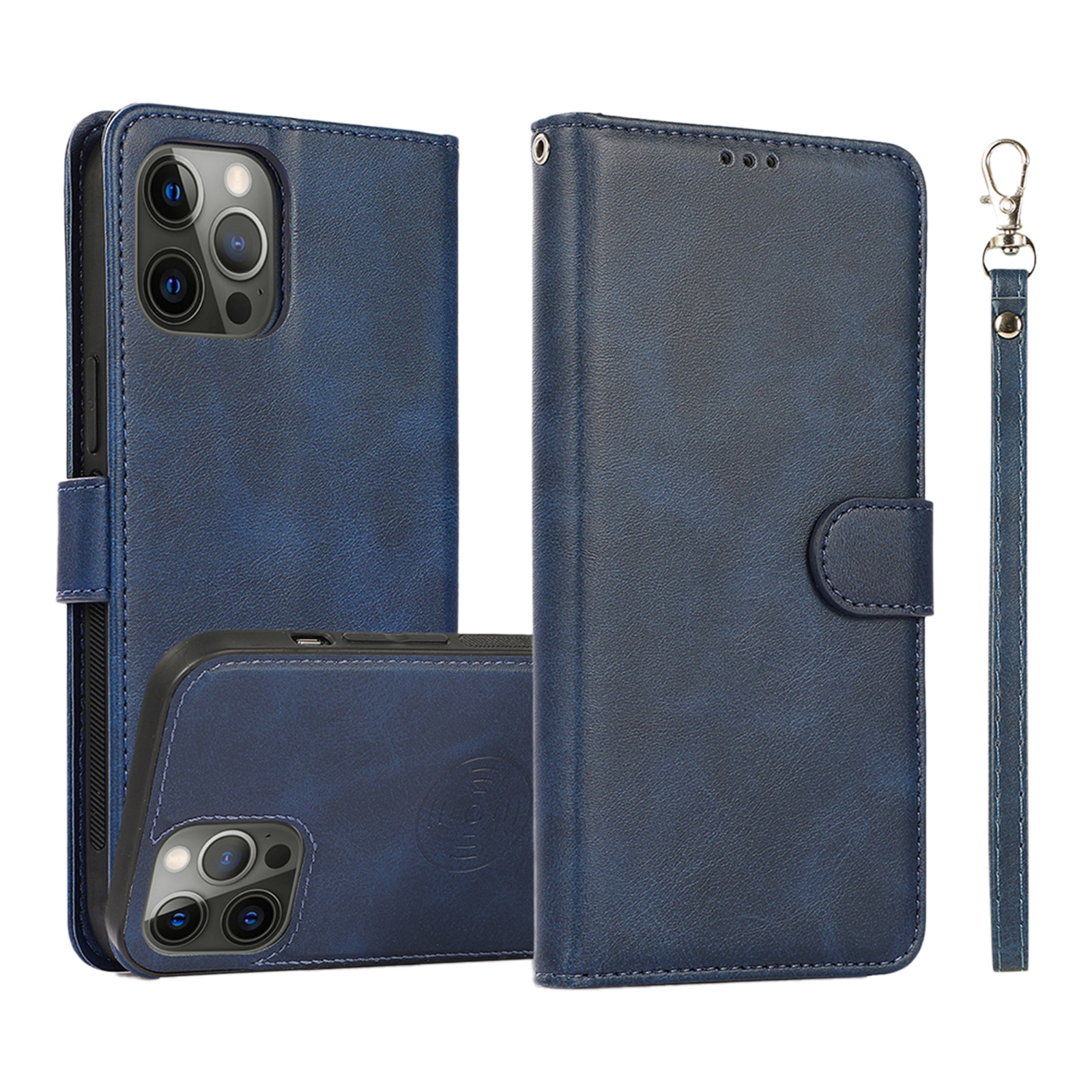 Phone Case With Card Holder Flip Book PU Leather Protective Cover Shockproof Shell Phone Cover