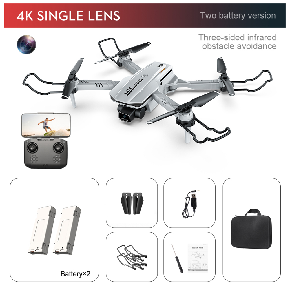Automatic Obstacle Avoidance Drone Aerial Photography Hd Entry-level Quadcopter Remote Control Aircraft Children 4k Hd Footage single lens configuration_2 battery packs (weight 337g)
