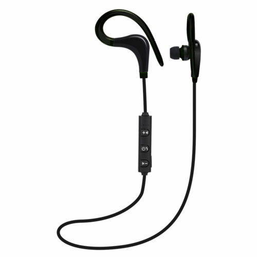Bluetooth Wireless Stereo Earbuds IPX4 Sweatproof Sport Earphones with Mic Secure Earhook for iPhone, Tablet, Android Phones
