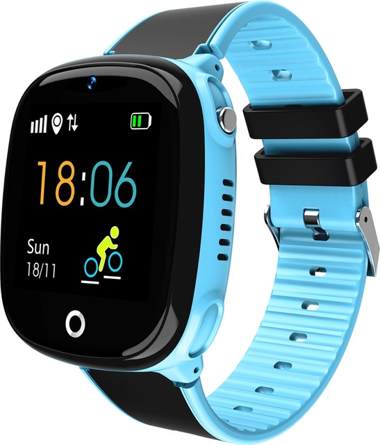 HW11 Smart Watch Kids GPS Bluetooth Pedometer Positioning IP67 Waterproof Watch for Children Safe Smart Wristband Android IOS blue