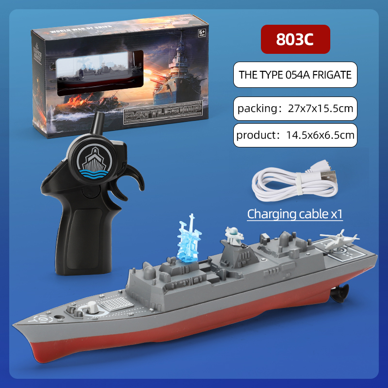 2.4g Remote Control Mini Boat Rechargeable Simulation Warship Summer Water Toys