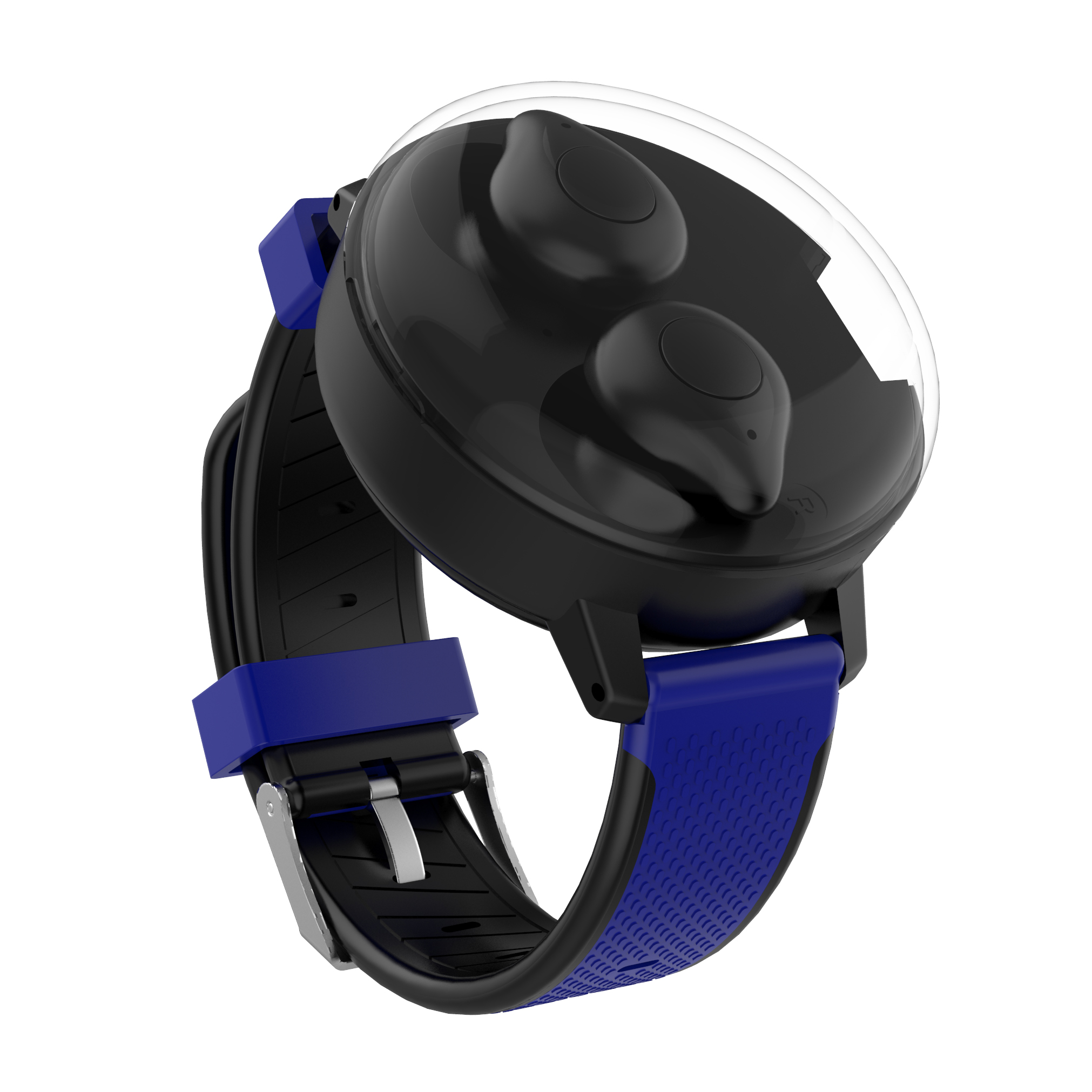 Bluetooth TWS Stereo Wireless Headphones 5.0 Charging Headset for Running blue