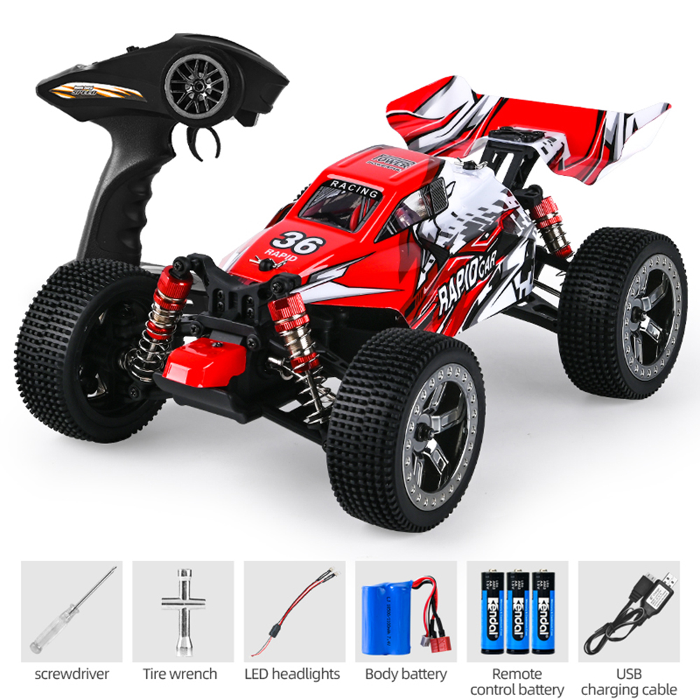 866-167 45km/h 1:16 High Speed Car 3-wire High-torque Steering Gear Flexible Control 550 Motor (With Brush) Remote  Control  Car Red
