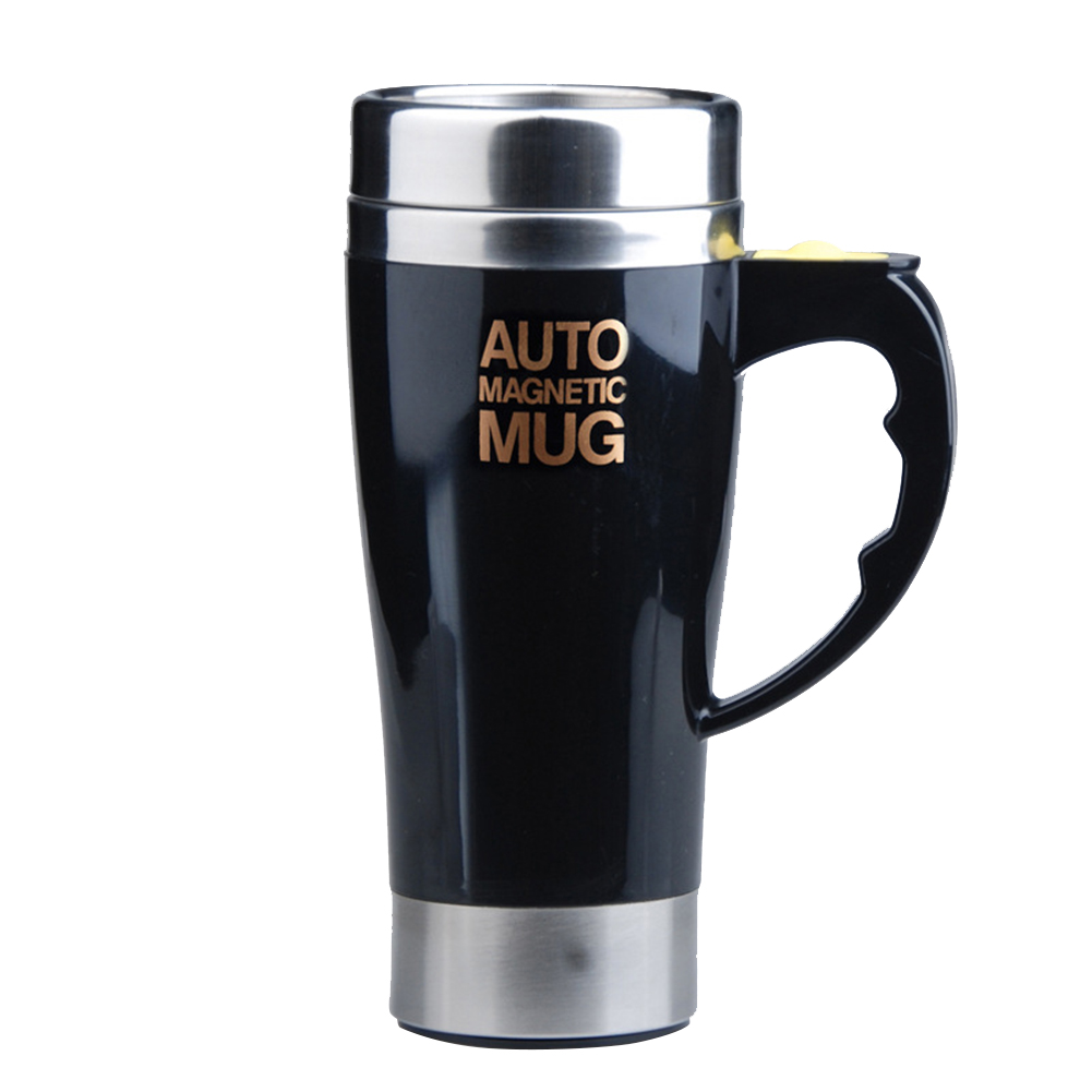 Self-stirring  Cup Stainless Steel 450ml Ultra-quiet Electric Automatic Blending Coffee Cup Black
