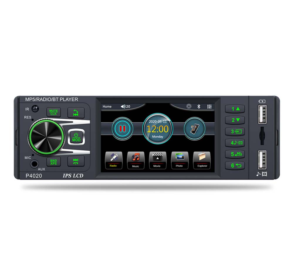 3.8 Inch Car Radio Ips Screen Bluetooth 2.0 Mp5 Player with Microphone