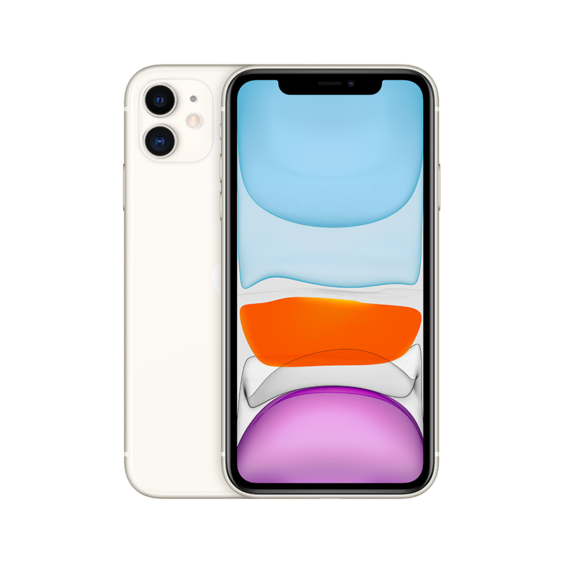 Apple iPhone 11 Dual 12MP Camera A13 Chip Smartphone LTE 4G Slow Selfie + European Gauge Adapter Silver 256GB