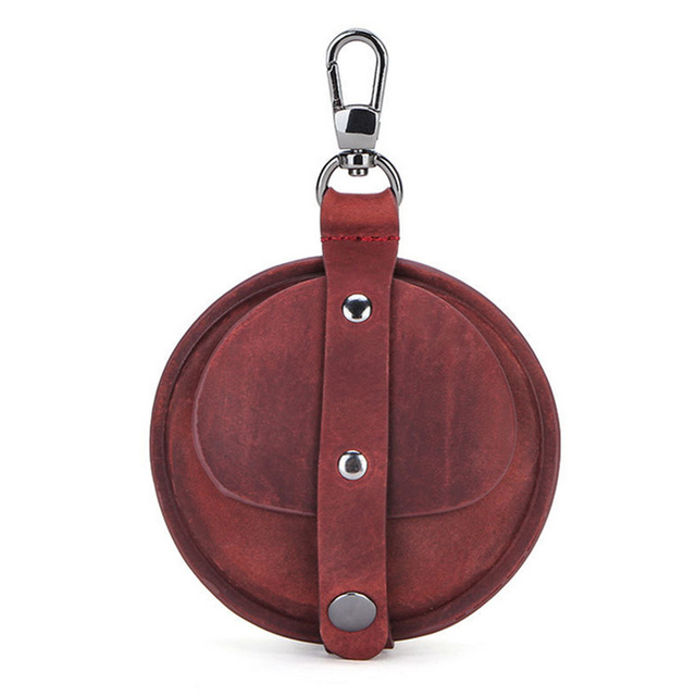 Leather Earphone Storage Case for Huawei Freebuds3 Bluetooth Wireless Earphone Protective Case Full Cover With Metal Buckle Wine red