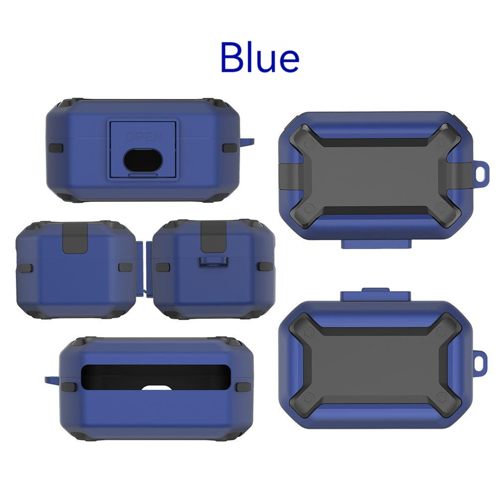 Shockproof Headphone Case Non-slip Sleeve Frame Compatible For Sennheiser Momentum True Wireless 3 Earbuds blue