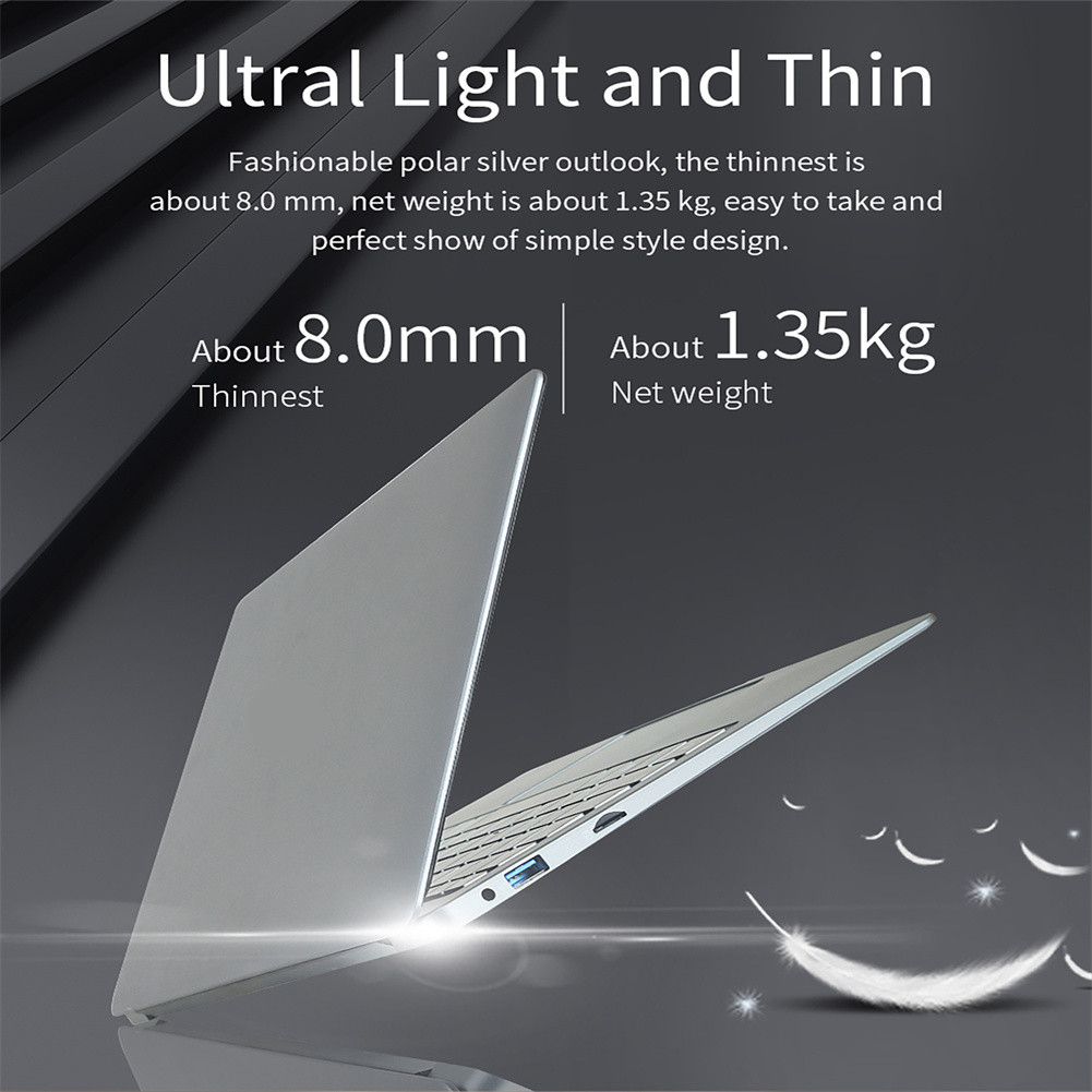 [EU Direct] Ezbook X3 Laptop Clear FHD With Ips Screen High-end Version Multi Port Laptop Computer Eu Plug 8+128gb gray