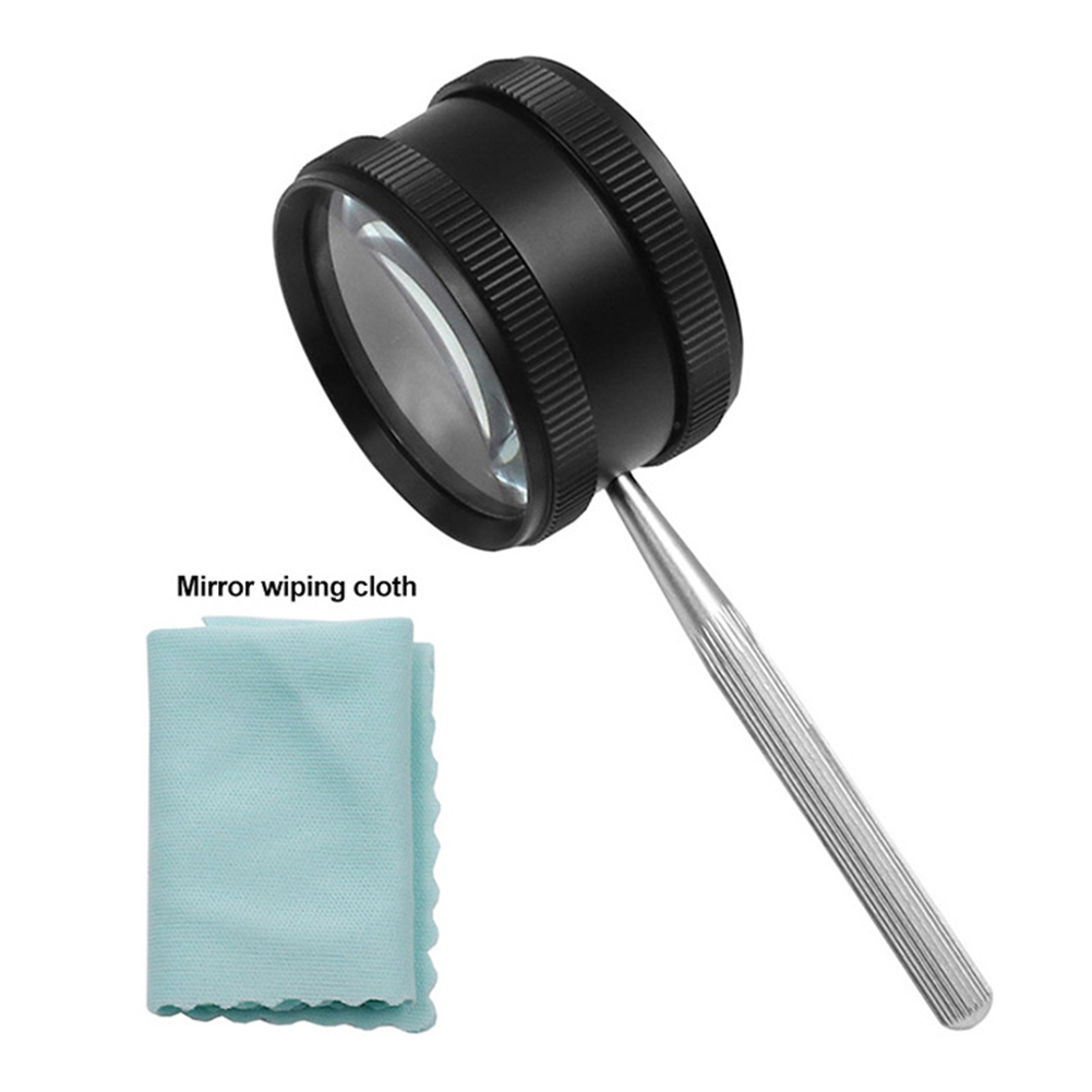 35x 50mm Handheld Magnifier Optical Glass Magnifying Glass for Antique Jewelry