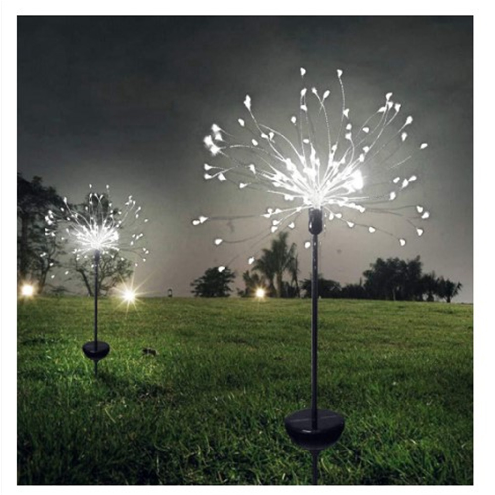 90/120 Leds High Brightness Ground Plug Solar  Lights Outdoor Lawn Fairy Lighting Lamp For Gardens Courtyards Weddings Decoration 90 Lights Cool White