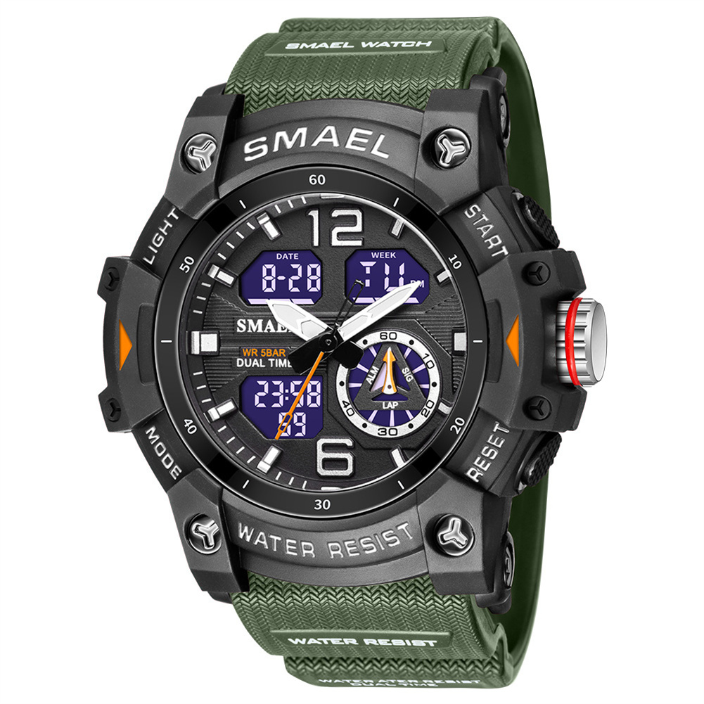 SMAEL Luxury Men Fashion Business Watch Led Digital Sports Quartz Wristwatch