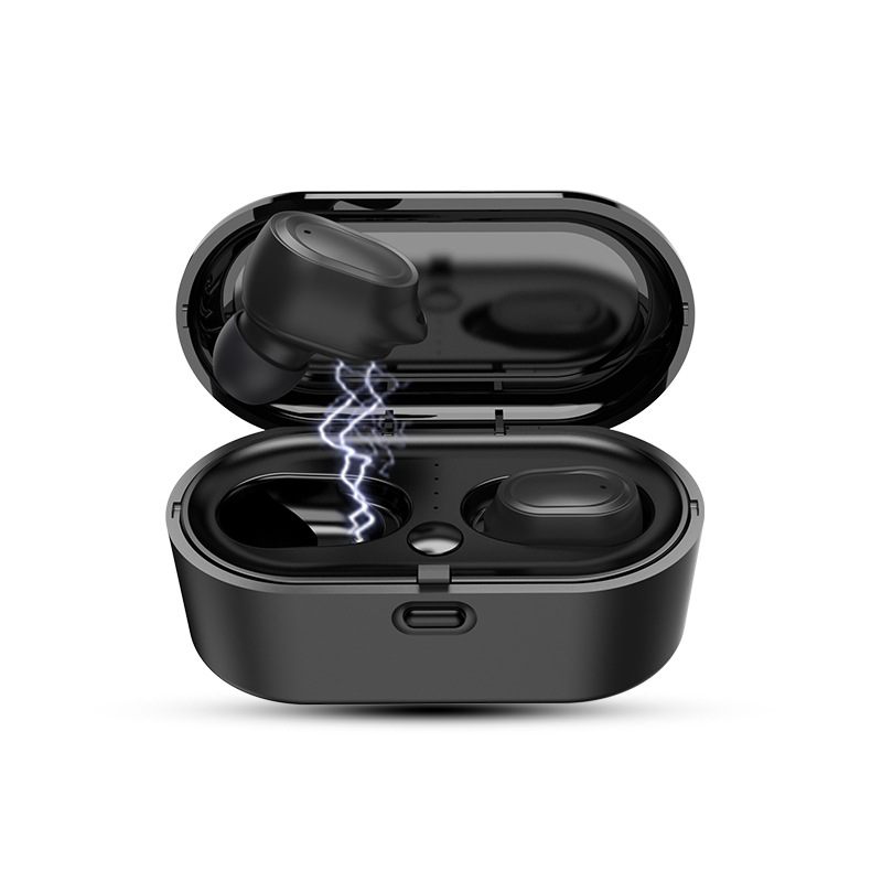 AIR2 TWS Bluetooth Earphones with Charging Box for Sports Daily Wear black