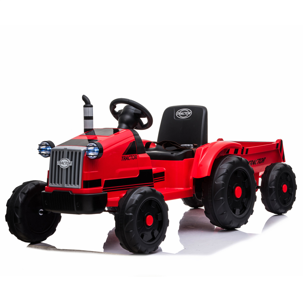 US 2.4g Remote Control Tractor Toy 3-speed Mode Dual Drive 12v 7ah Red