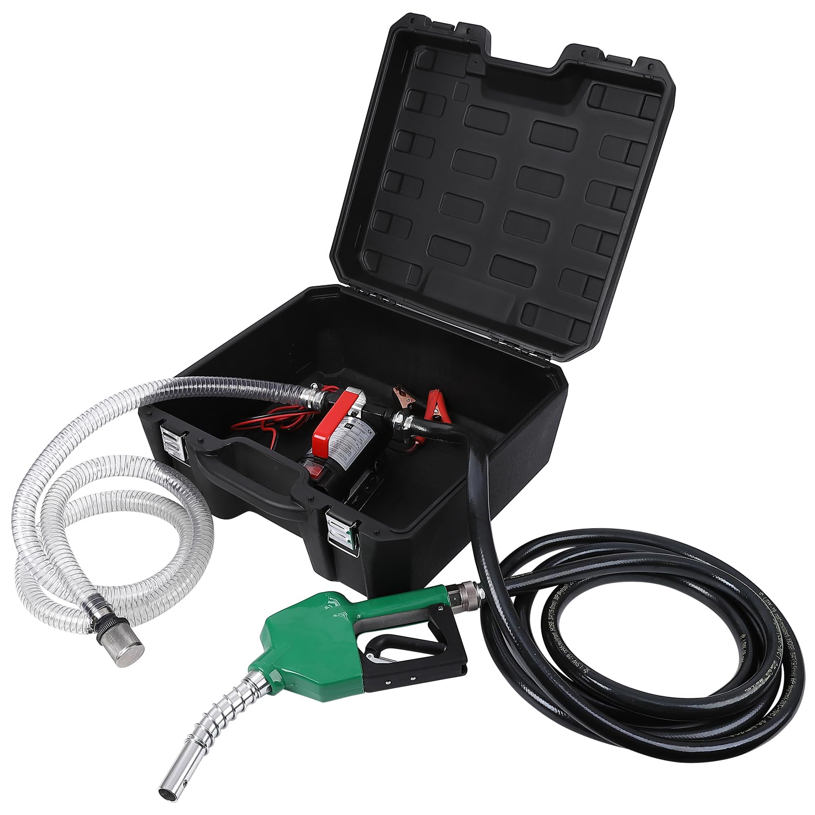 US GARVEE Heavy Duty Fuel Box Transfer Pump Kit 10GPM/40LPM Electric Self-Priming DC 12V with Box