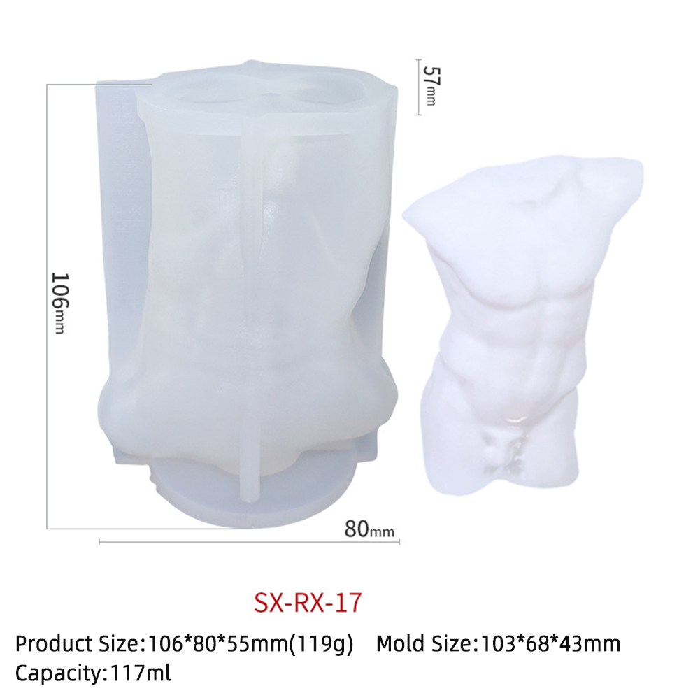 US Silicone Woman/Man Body Soap Molds 3D Human Candle Gypsum Chocolate Candle Valentine's Day Cake Clay Resin Mould sx-rx-17