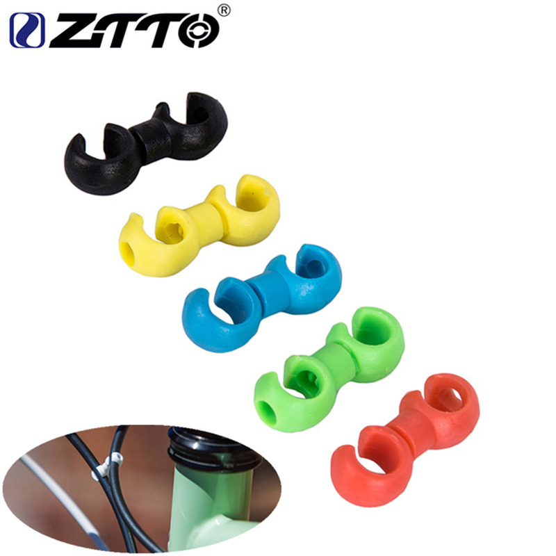 Bicycle MTB Brake Cable S Style Clips Buckle Hose Guide Bike Cross Line Clip yellow