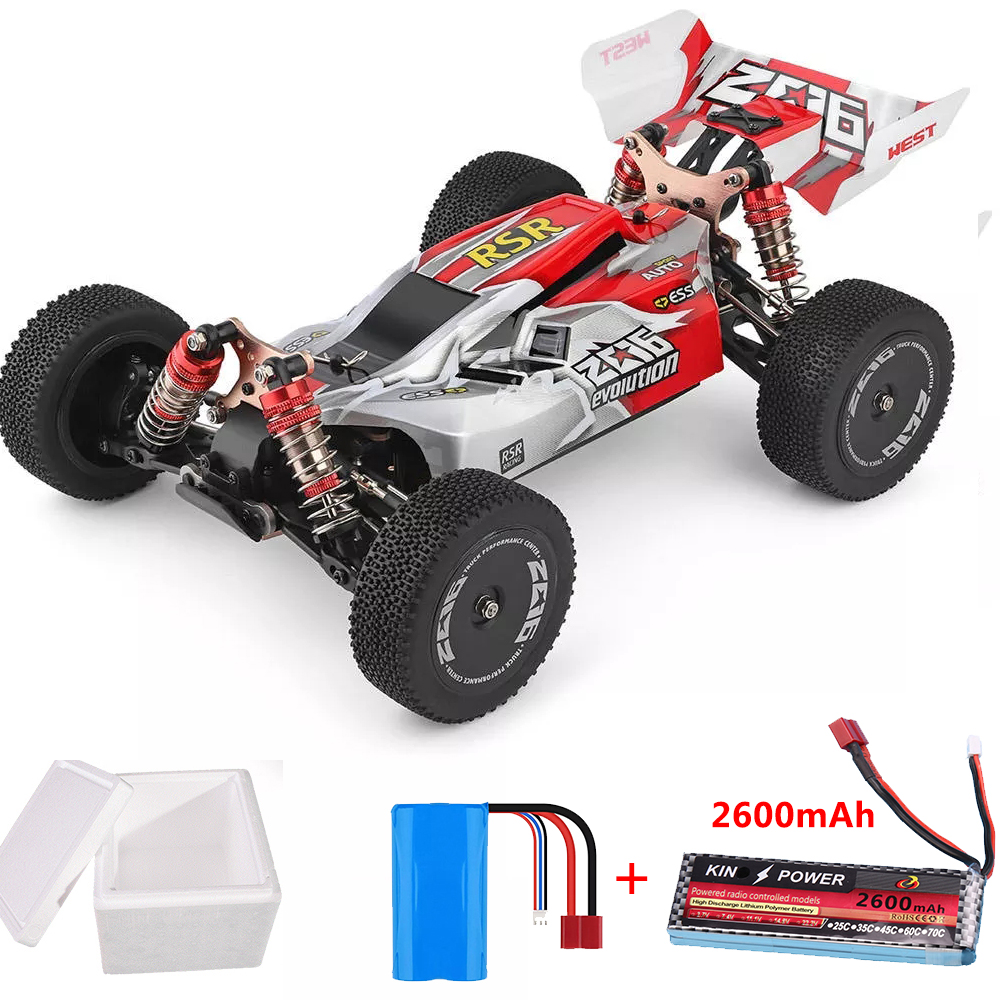 Wltoys 144001 1/14 2.4G 4WD High Speed Racing RC Car Vehicle Models 60km/h 7.4V 2600mAh Battery red