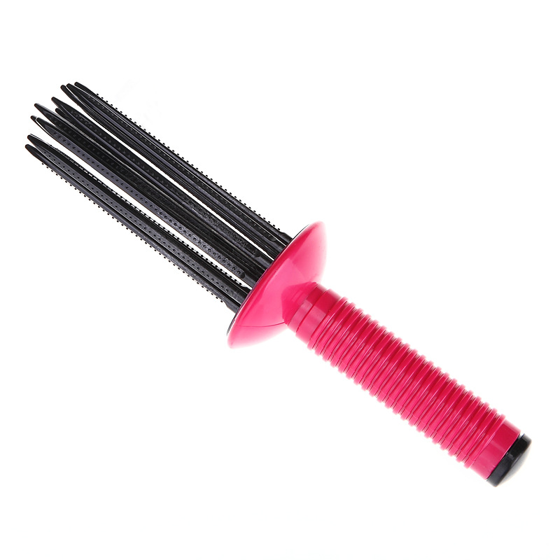 Round Hair Comb Brush Hair Care Tool Curly Hair Brush Fluffy Comb Hairdressing red