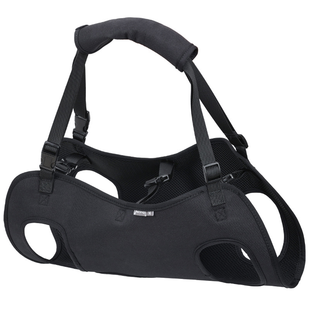 Dog Carry Sling Dog Sling Carrier With Breathable Mesh Pet Legs Support & Rehabilitation Dog Lift Harness Dog Sling Carrier For Joint Injuries Up And Down Stairs black S