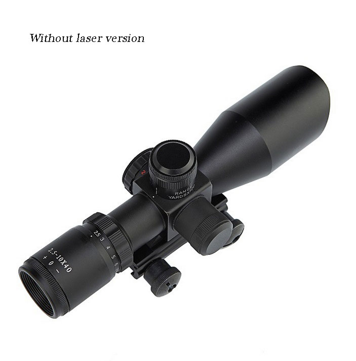 2.5-10X40 Red Dot Illuminated Reticle Sighting Telescope Without Button Battery Without lasering version