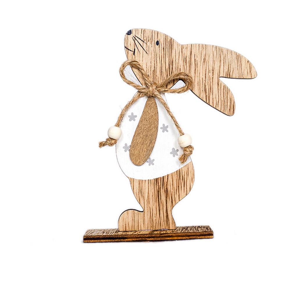 Wholesale Wooden Rabbit Shape Table Top Stand Decoration for Easter B ...