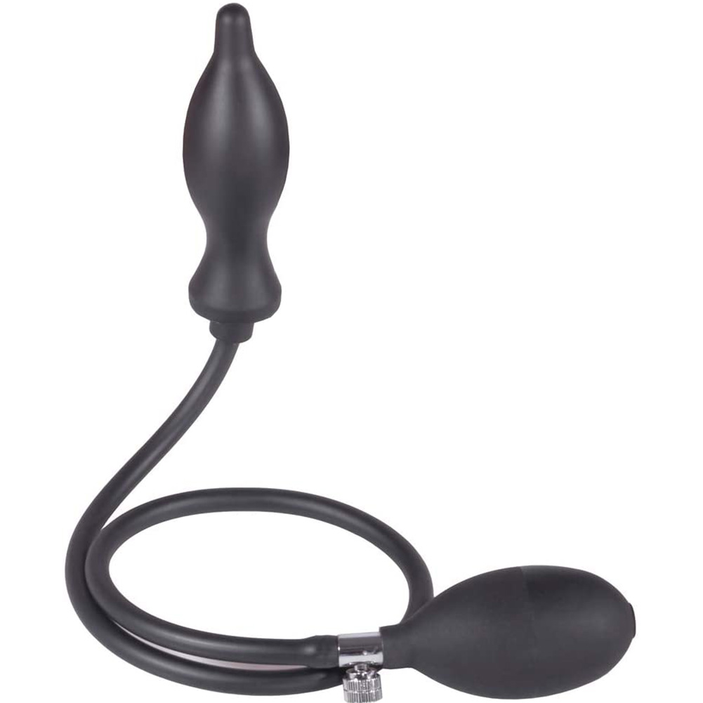 Wholesale Expand Inflatable Anal Plug Silicone Training Butt Plug Anal Play Sex Masturbation Toys for Male Female black From China photo