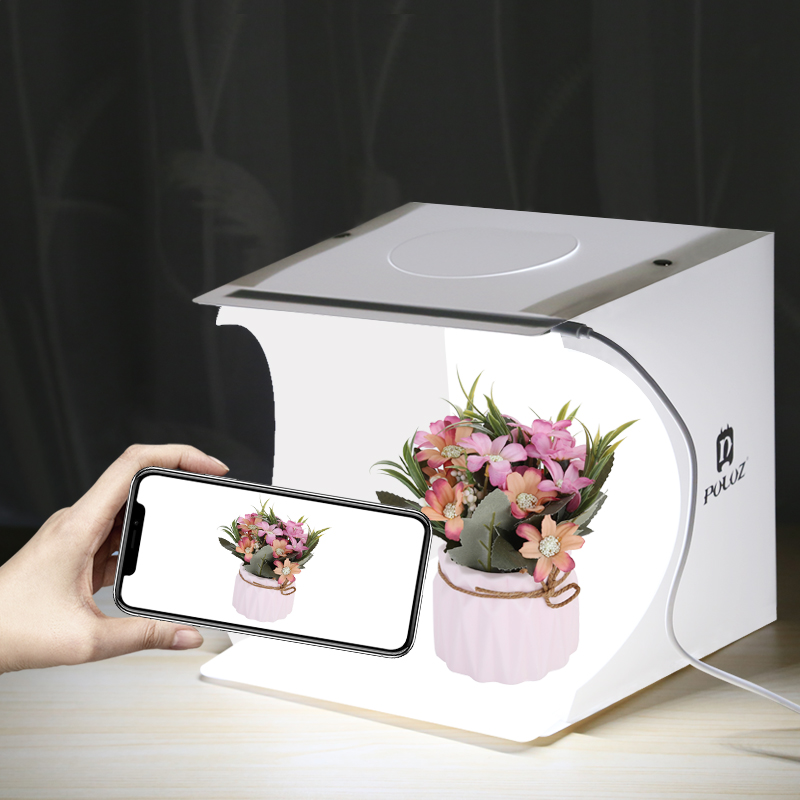 PULUZ Mini Photo Studio 20cm Foldable Light Photo Tent White Portable Lighting Studio Shooting Box 20cm x 20cm