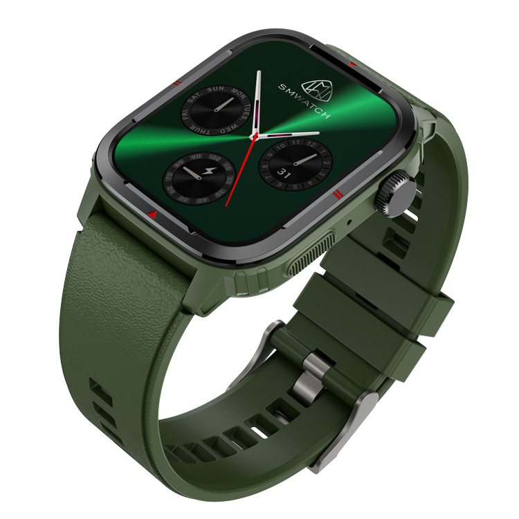 Q25 Smart Watch Bluetooth-compatible Calling With Body Temperature Heart Rate Blood Oxygen Detection Multi-sport Mode Smartwatch green
