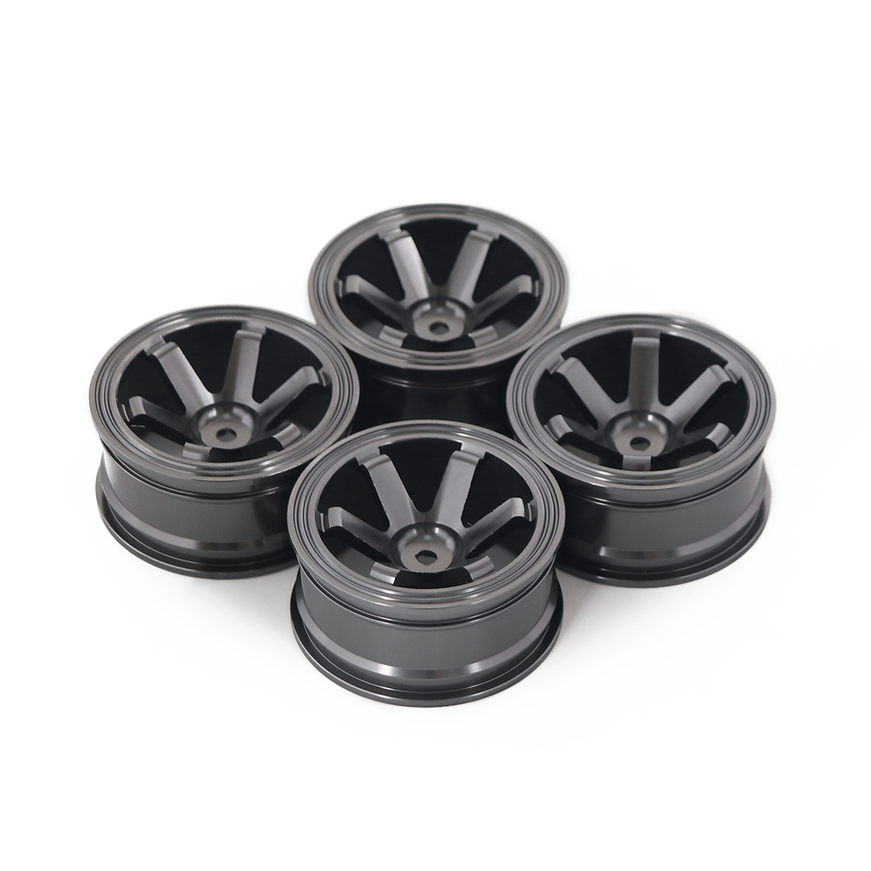 4PCS 1.9'' Alloy Beadlock Wheel Rim W/ Hub for TRX-4 SCX10 D90 RC Crawler 26mm