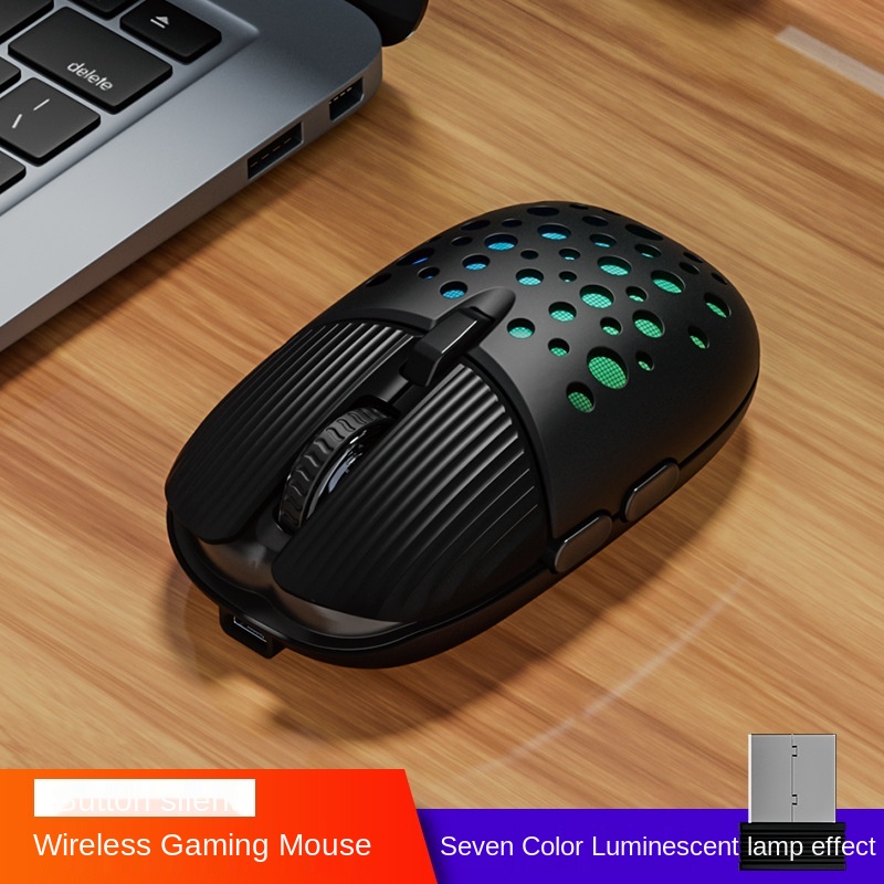 Bm900 Wireless 2.4g Desktop Computer  Mouse Charging Gaming Electronic Sports Silent Luminous Mouse Laptops Notebook Accessories black
