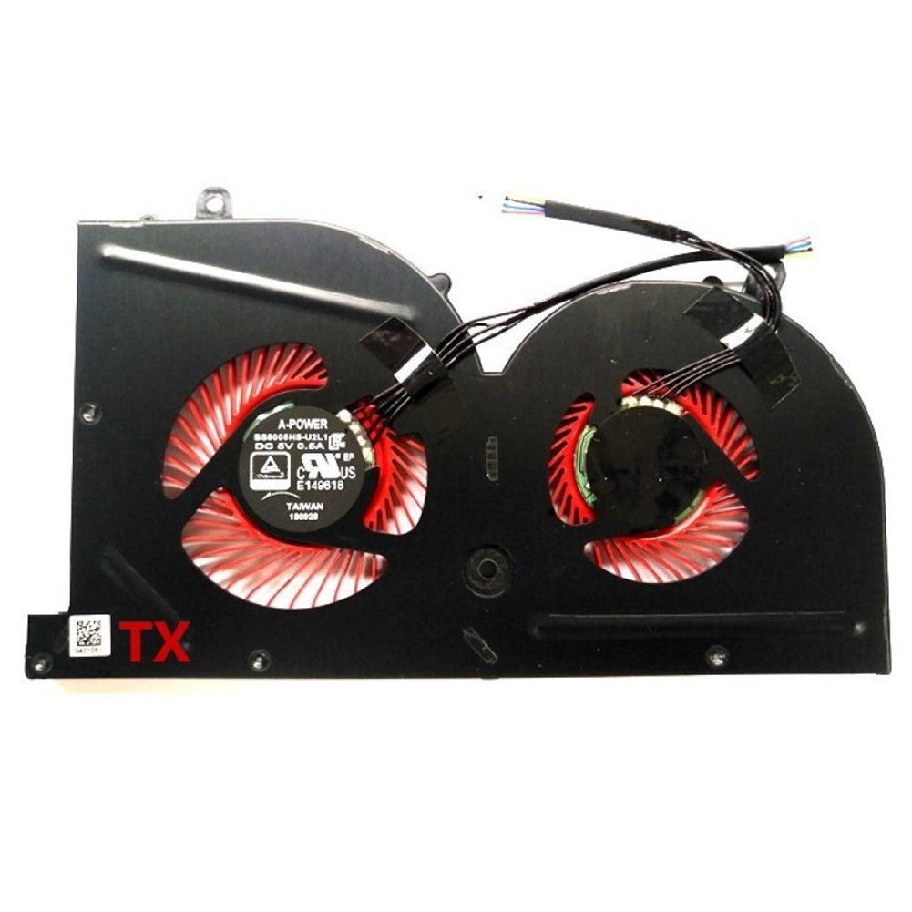 Laptop CPU Cooling Fan for Microstar MSI GS63VR MS-17B1 17B2 16K2 16K3 GS73 GS62 black