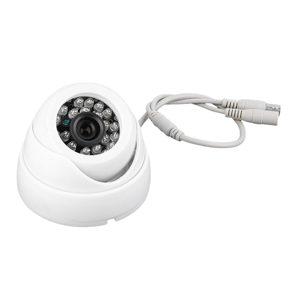 1200tvl 3.6mm Hd  Camera Night Vision Dustproof Portable Camera With 24 Lights white