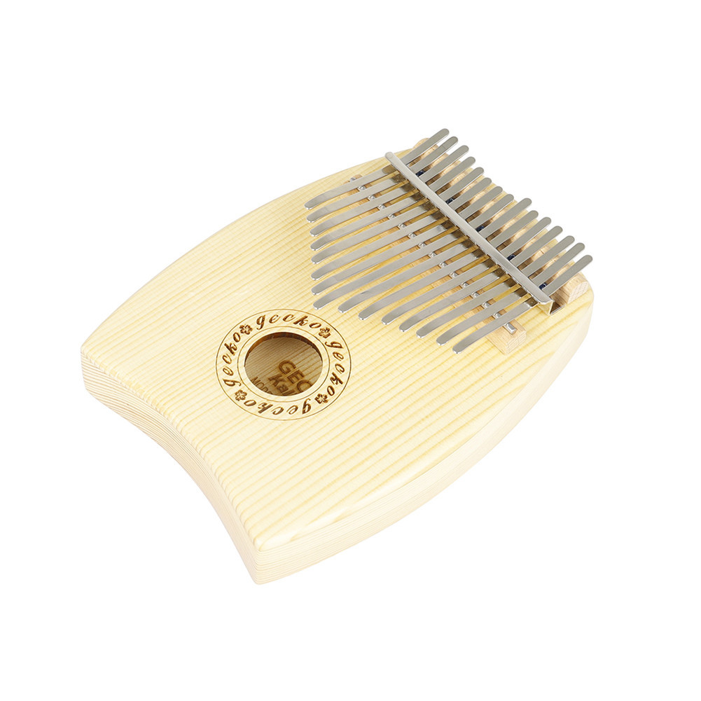 15 Key Kalimba Thumb Piano Delicate Mbira Keyboard Musical Instrument for Musician Beginner Wood color