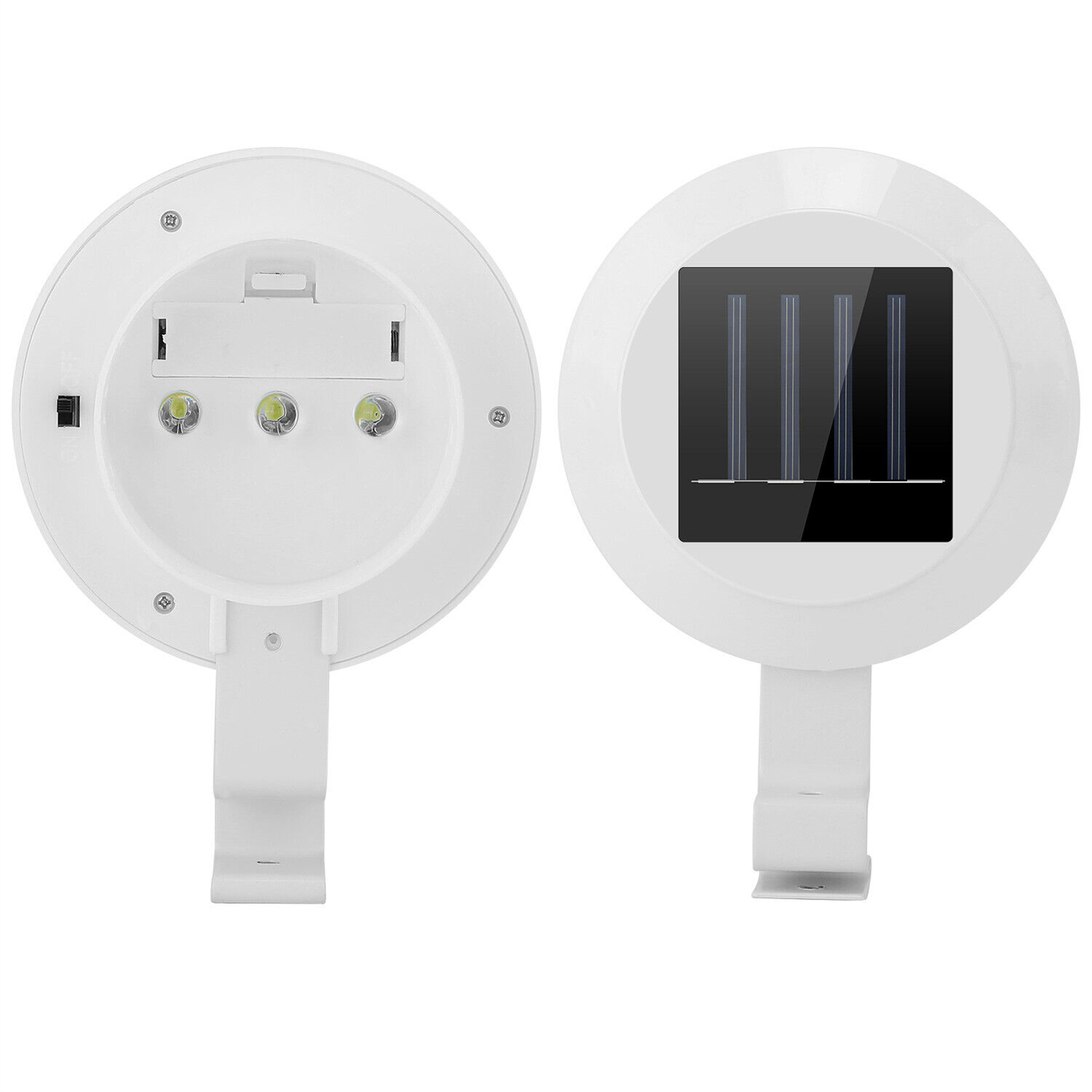 2pcs Led Solar Gutter Lights IP65 Waterproof Outdoor Fence Lamp