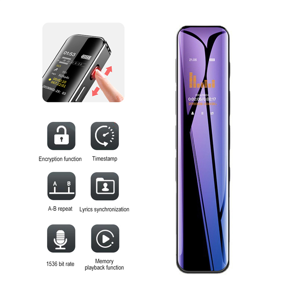 C8 Digital Voice Recorder 50M Long Distance Voice Activated Recorder With Accelerate Function Dictaphone 8GB