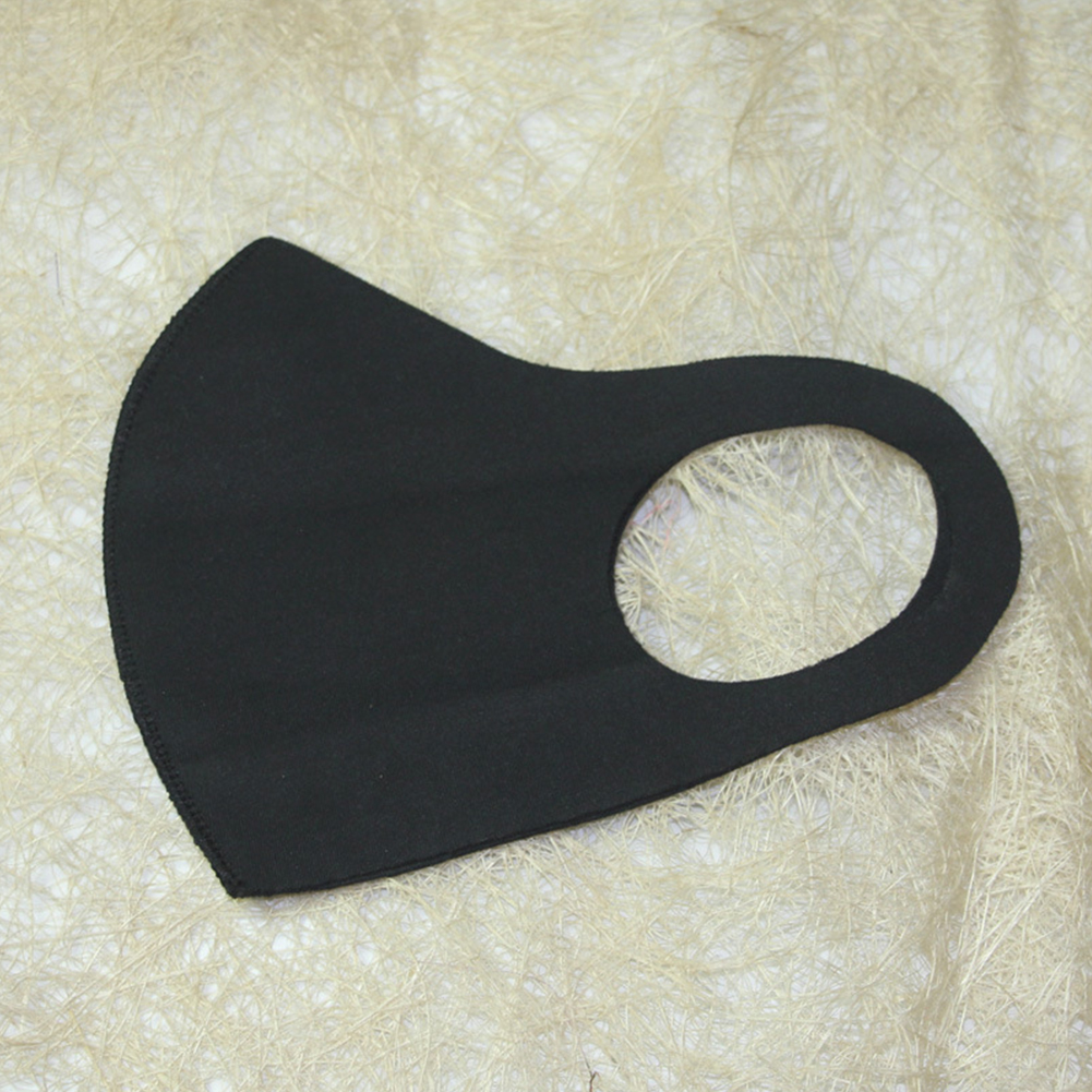US Men Women Fashion Washable Sunscreen Dust Haze Proof Mask Ice silk black