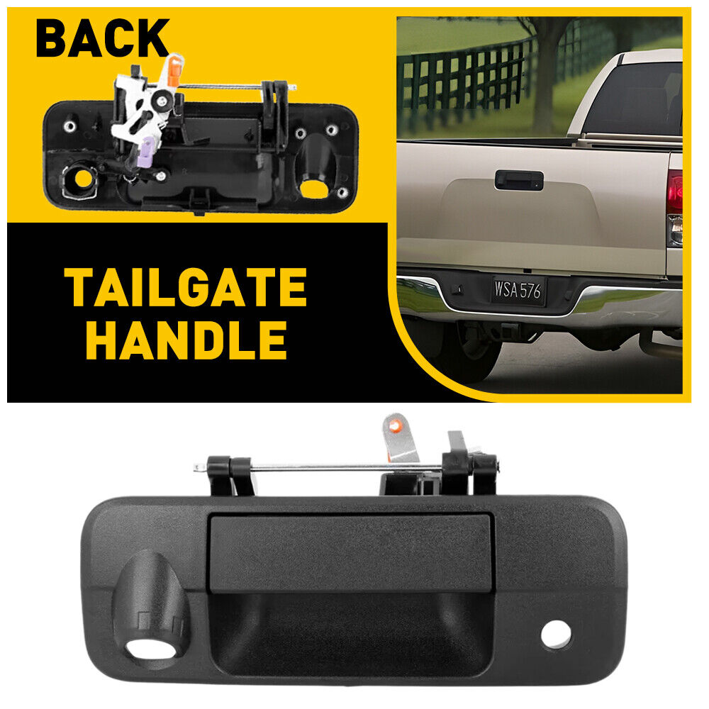 Outer Rear Tailgate Handle Replacement Tailgate Latch With Rear Camera Hole OE 69090-0C051 81214 TO1915119 Automobile Exterior Accessories black