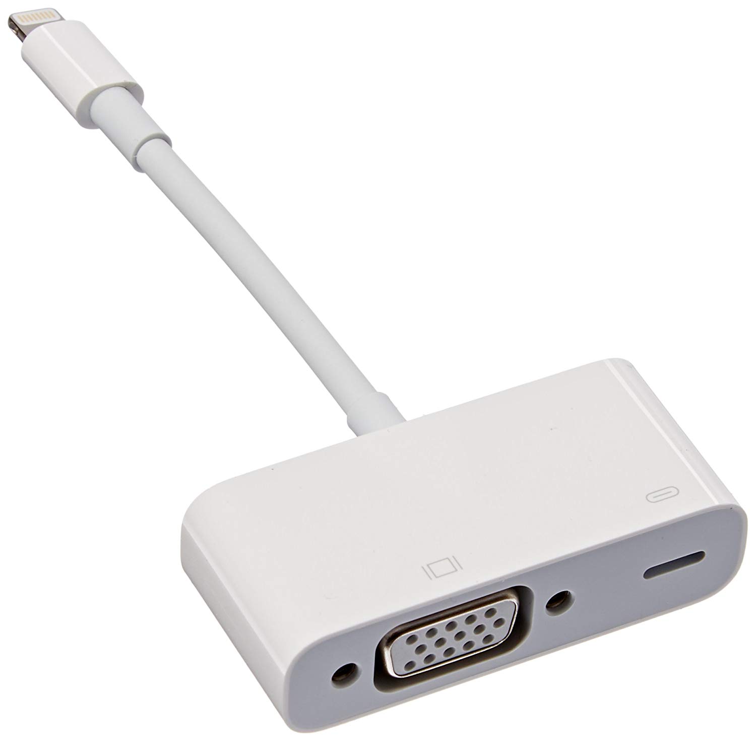 For Apple Interface to VGA Adapter for iPhones iPads white