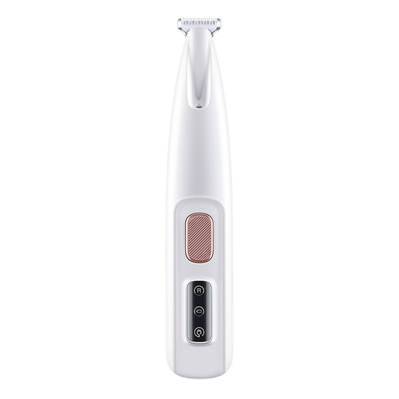Cordless Dog Paw Trimmer For Grooming, Electric Grooming Clippers With LED Light, Smart Display Screen, Waterproof Small Pet Hair Trimmer For Dogs Cats White-Standard