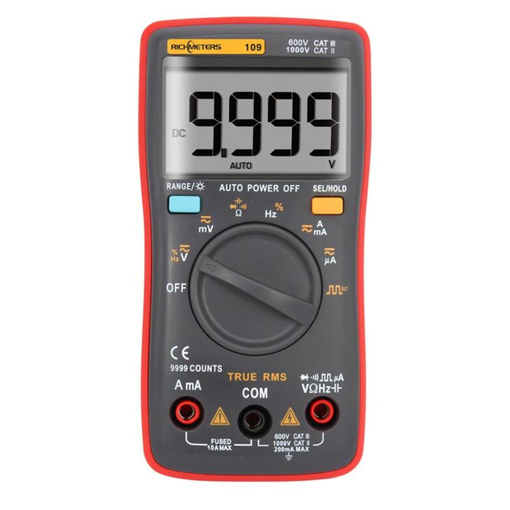 RICHMETERS Digital Multimeter 6000 counts Backlight AC DC Ammeter Voltmeter