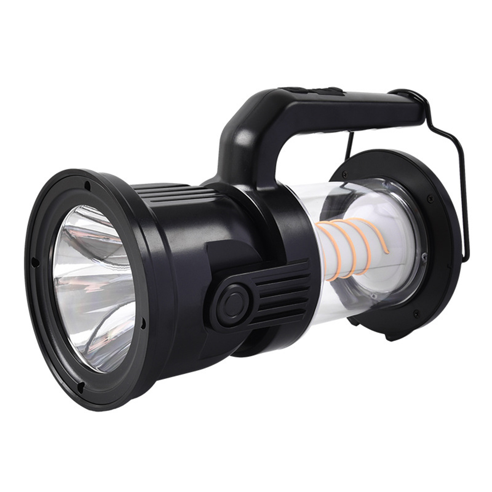 Rechargeable LED Camping Lantern 2400mAh USB Rechargeable Power Bank Emergency Light Rotable Lamp Head For Indoor Outdoor black