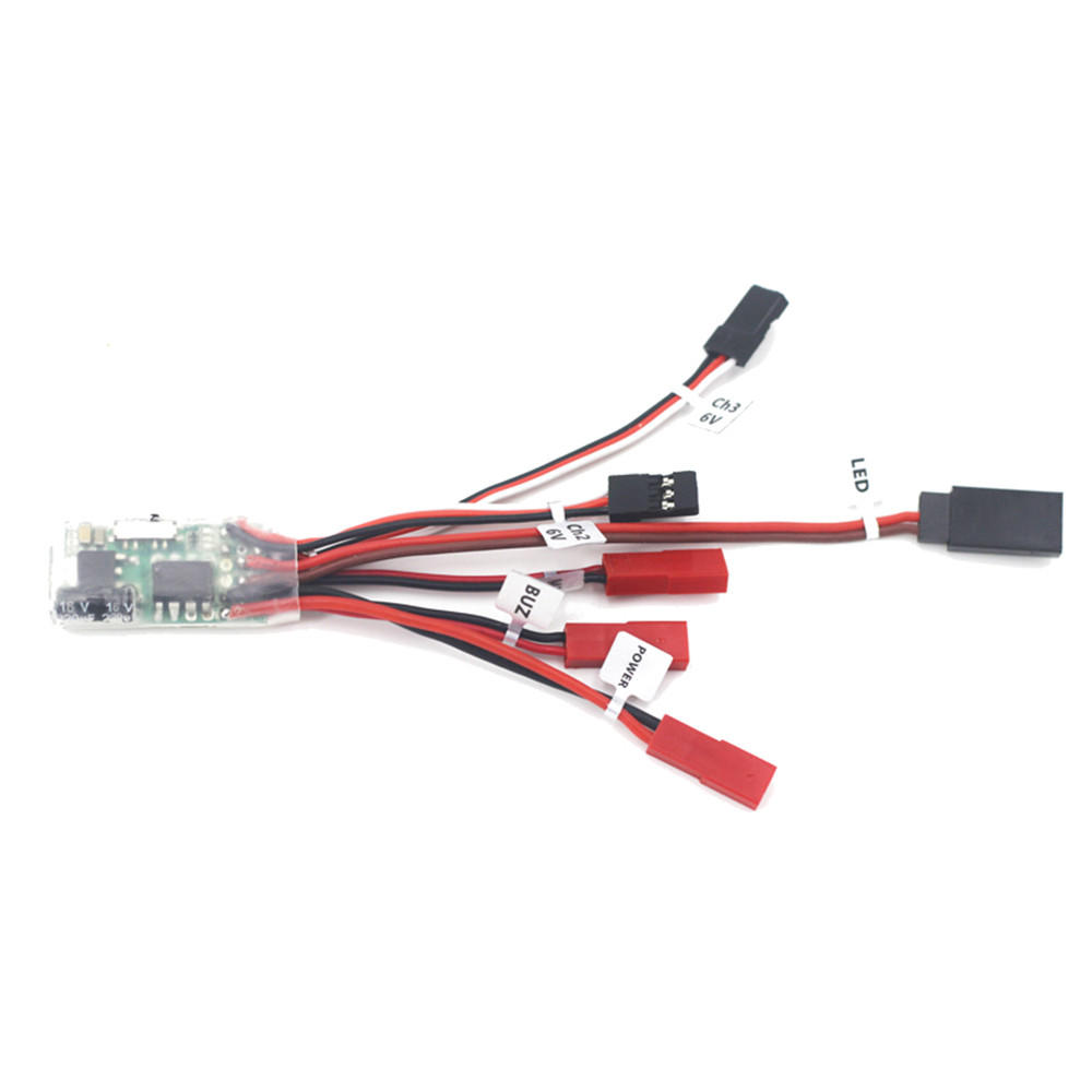 10A 2-3S Brushed ESC Speed Controller with Brake Light Switch for RC Car 