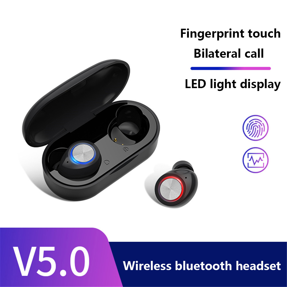 Tw60 Tws Wireless Earphone Bluetooth 5.0 Hifi Stereo Headset Handsfree 