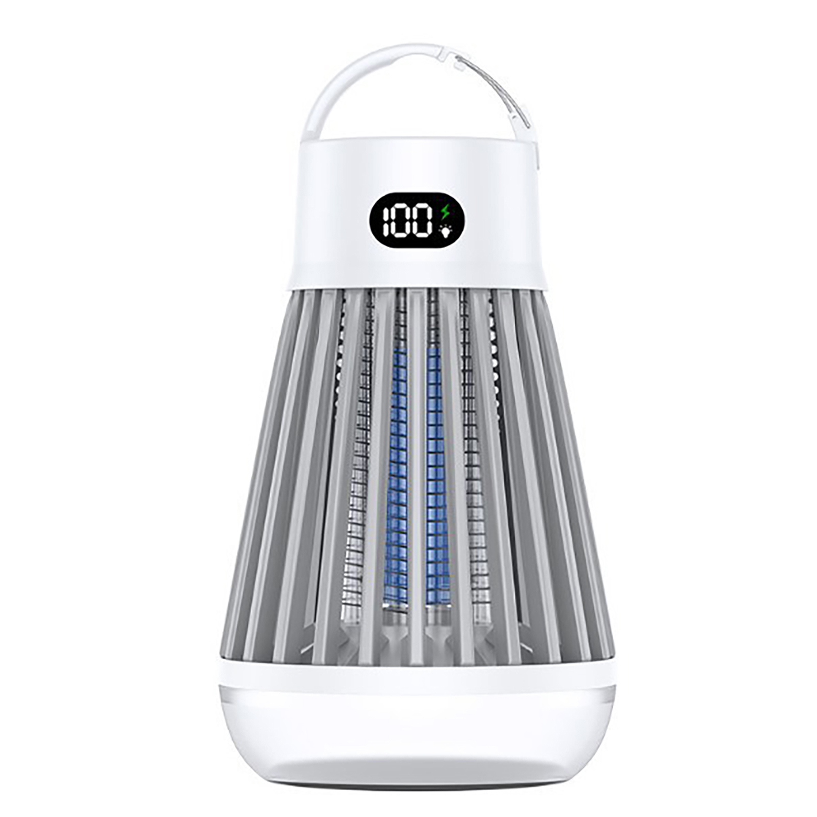 USB Bug Zapper, Mosquito Killer Lamp, Portable Hanging Loop Bug Zapper, IPX5 Waterproof, 2000mAh Fly Zapper For Summer Trip, Outdoor Camping White